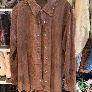 Burberry Brown Suede Men's shirt